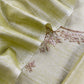 Pastel Green Art Tussar Suit With Cutdana And Sequin Handwork