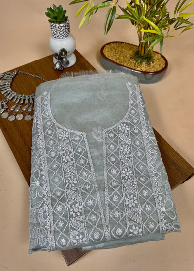 buy Lakhnavi suit in organza