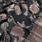 Soot Black Georgette Silk Suit Fabric With Zari Weaving