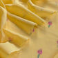 Yellow Linen Chanderi Suit With Lotus Jamdani Weaving