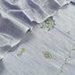 Steel Blue Art Tussar Suit With Cutdana And Sequin Handwork