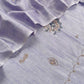 Lavender Art Tussar Suit With Cutdana And Sequin Handwork