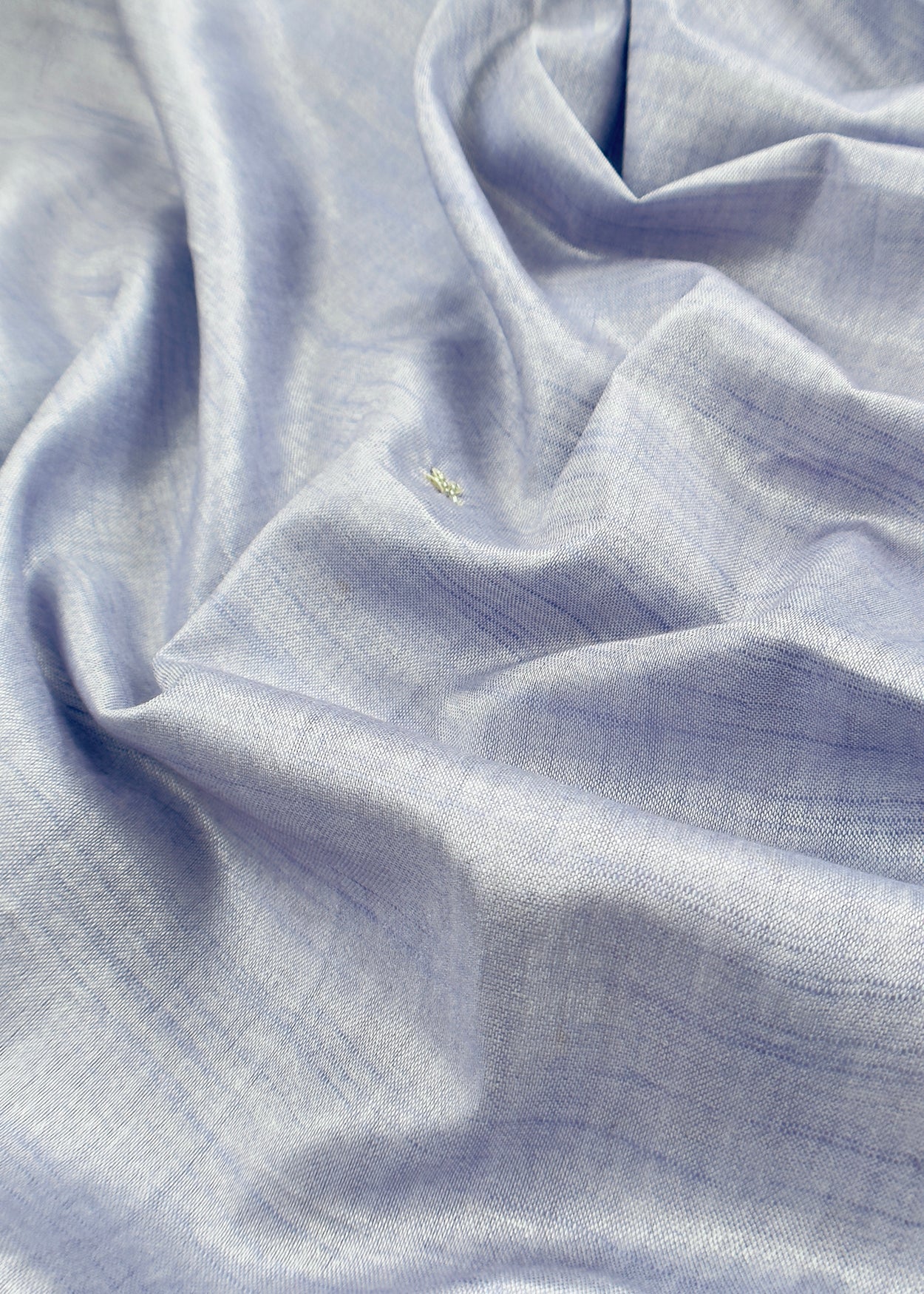 Steel Blue Art Tussar Suit With Cutdana And Sequin Handwork