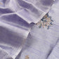 Lavender Art Tussar Suit With Cutdana And Sequin Handwork