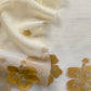 White Linen Chanderi Suit With Gold Zari Jamdani Weaving