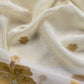 White Linen Chanderi Suit With Gold Zari Jamdani Weaving