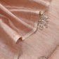 Peach Art Tussar Suit With Cutdana And Sequin Handwork