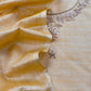 Golden Yellow Art Tussar Suit With Cutdana And Sequin Handwork