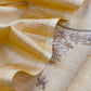 Golden Yellow Art Tussar Suit With Cutdana And Sequin Handwork