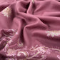 Rouge Pink Pure Merino Wool With Beautiful Zari And Aari Embroidery