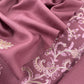 Rouge Pink Pure Merino Wool With Beautiful Zari And Aari Embroidery