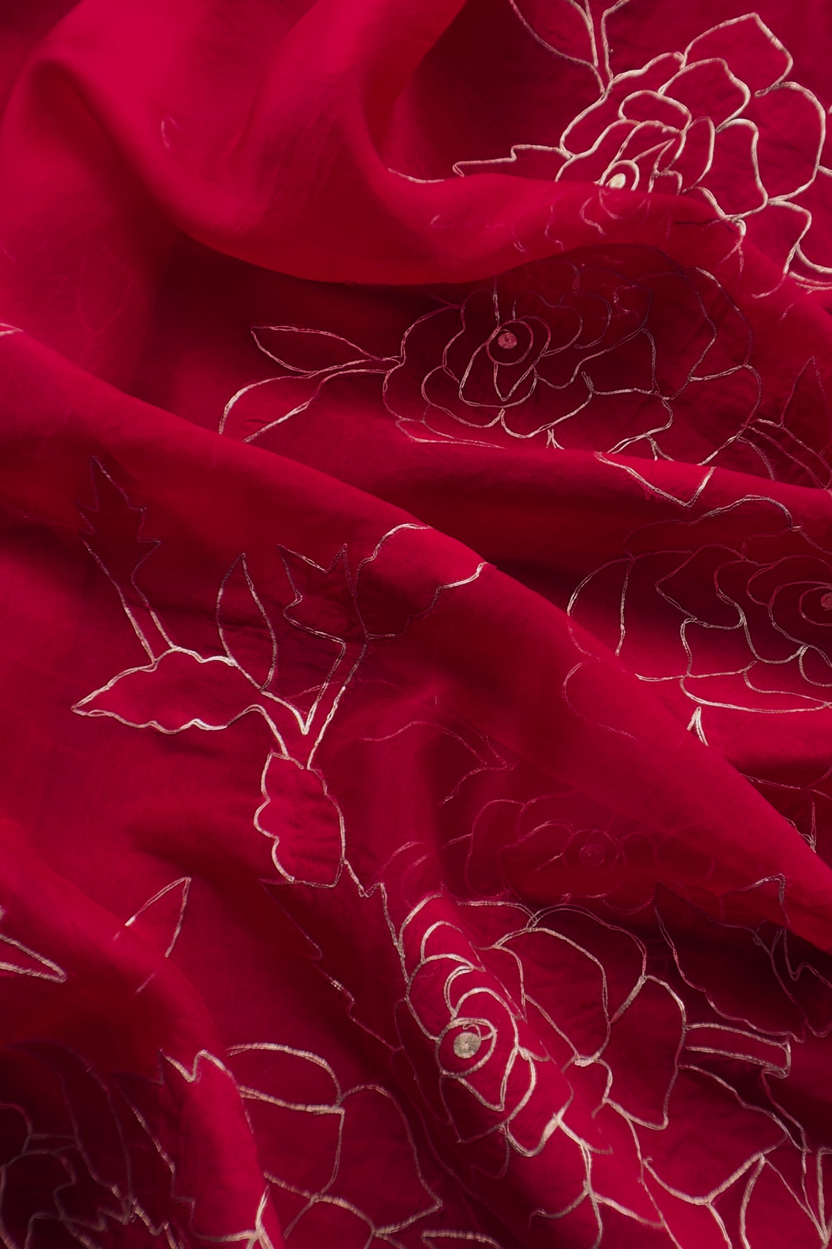 Indian traditional wear organza unstitched suit fabric

