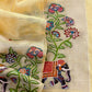 linen chanderi suit with jamdani weaving

