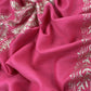 Pink Pure Merino Wool Suit With Kashmiri Aari Embroidery