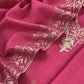 Pink Pure Merino Wool Suit With Kashmiri Aari Embroidery