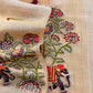 linen chanderi suit with jamdani weaving

