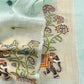 Sky Blue Jamdani Woven Unstitched Suit With Paithani Work