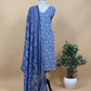 Indigo Blue Hand-Block Printed Pure Cotton Suit