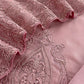 Blush Peach Kalasheel Luxe Handloom Organza Suit With Garden French Embroidery