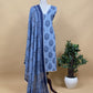 Indigo Blue Hand-Block Printed Pure Cotton Suit