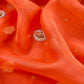 Luxe Tangerine Handloom Silk Kurta and Kora silk dupatta with Handwork