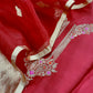 Red Handloom Silk Kurta And Kora Silk Dupatta With Kadwa Weaving