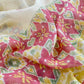 Yellow With Red Handloom Patola Unstitched Suit In Mulmul