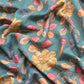 Blue Pure Unstitched Pashmina Suit Kalamkari Pashmina Dupatta