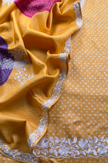 buy unstitched tussar suit set

