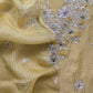 Kalasheel Luxe Honey Yellow Pure Crushed Tissue Kurta And Organza Dupatta With Zardosi And Dabka Handwork