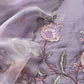 Petal and Poise Lavender Pure Organza Suit with Sequin and Appliqué Handwork