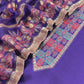 Purple Pure Silk Suit With Kani Gold Zari Weaving