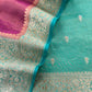 Dynasty Green Handloom Tiissue Silk Suit With Meenakari Kadwa Weaving