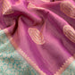Dynasty Green Handloom Tiissue Silk Suit With Meenakari Kadwa Weaving
