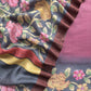 Pure Unstitched Pashmina Suit Hand-Painted Kalamkari Pashmina Dupatta