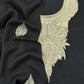 Black Woolen Unstitched Suit With Aari Zari Embroidery