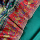 Green and Red Handloom Silk Suit With Kani Zari Weaving