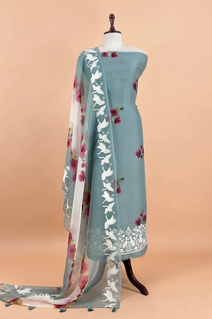 Wedding Wear Organza Silk With Applique work

