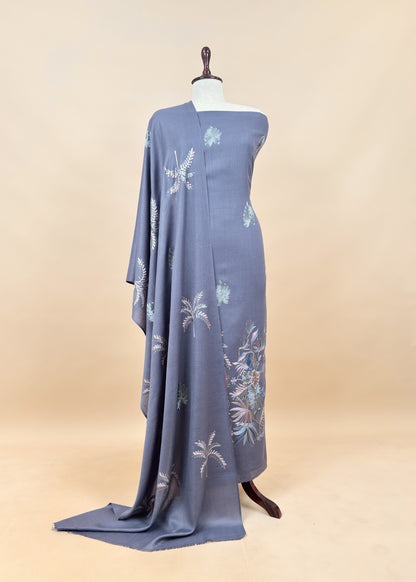 woolen aari embroidery suit with dupatta

