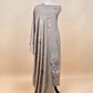 woolen aari embroidery suit with dupatta