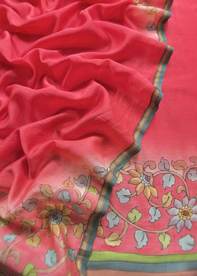 Hand-painted silk ensemble