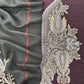 Brown Merino Wool Unstitched Suit in Aari Embroidery