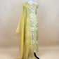 Canary Yellow Brocade Silk Kurta And Kora Silk Dupatta With Handwork