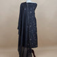 Sahiba 2025 Charcoal Black Handloom Desi Tussar Suit With Pitta And Appliqué Work
