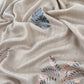 Beige Unstitched Woolen Suit With Aari Embroidery work