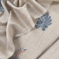 Beige Unstitched Woolen Suit With Aari Embroidery work