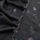 Sahiba 2025 Charcoal Black Handloom Desi Tussar Suit With Pitta And Appliqué Work