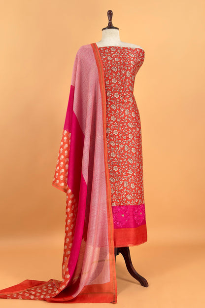 Summer wear maheshwari suit with dupatta

