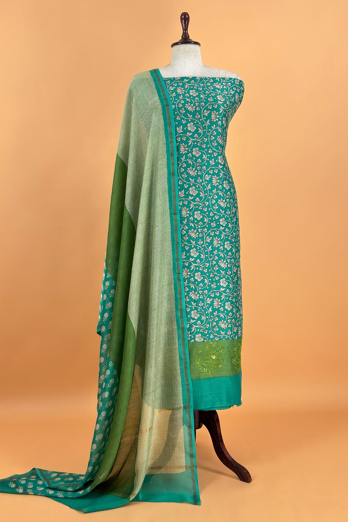 Summer wear maheshwari suit with dupatta

