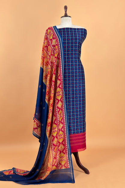 Summer wear maheshwari suit with dupatta

